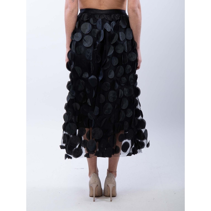 Scarpy creation jupe longue tulle a pois noir4800905_6