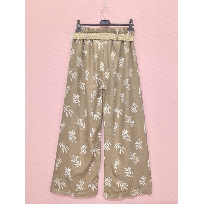 Scarpy creation my pantalon ample ceinture yl naturel