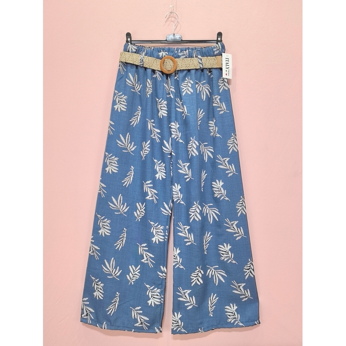 Scarpy creation pantalon ample ceinture bleu4804106_5