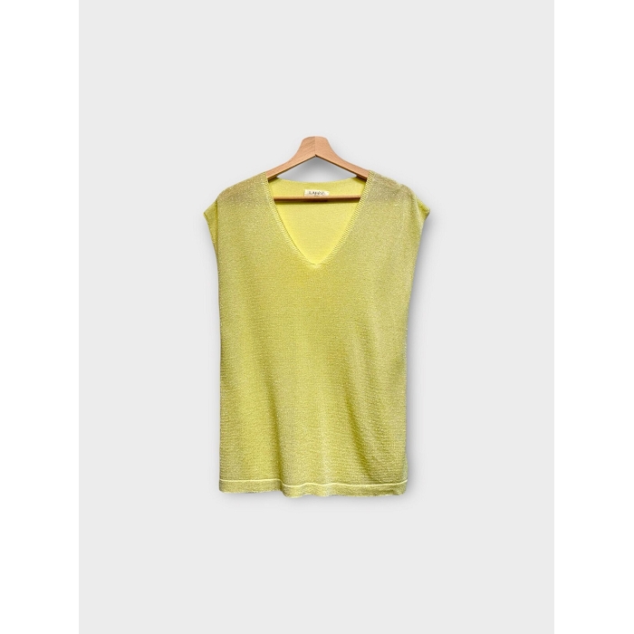 Scarpy creation t shirt lurex col v jaune4804202_3