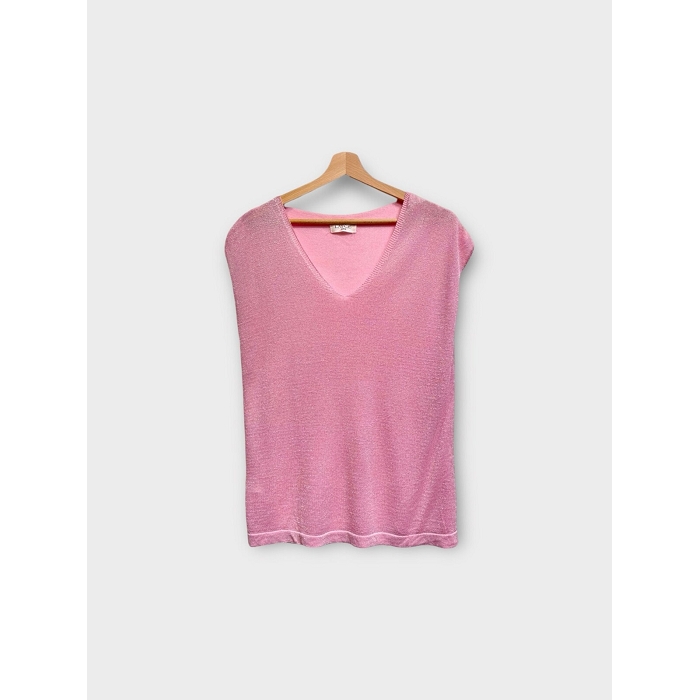 Scarpy creation my t shirt lurex col v yl rose