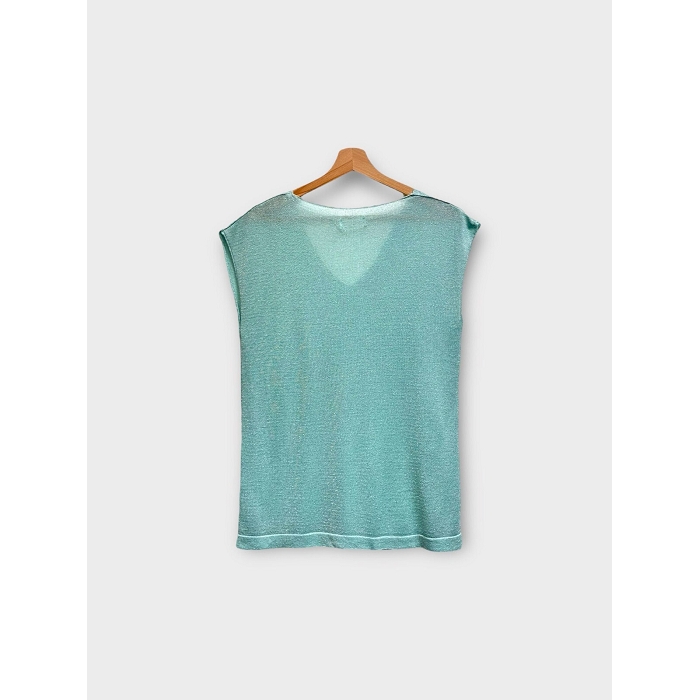 Scarpy creation t shirt lurex col v vert4804205_2