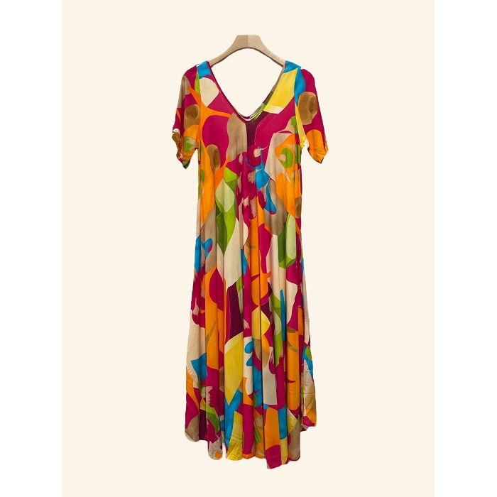 Scarpy creation robe imprime col v parme4809101_2