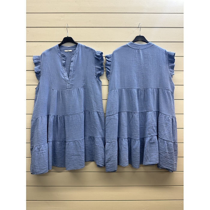 Scarpy creation my robe de 100 cotones yl bleu