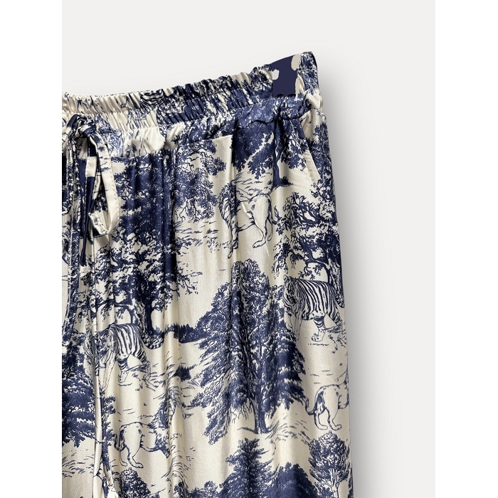 Scarpy creation my pantalon toile de jouy yl bleu4809302_2