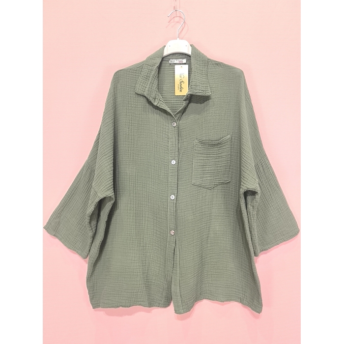 Scarpy creation chemise gaz de coton 34 vert