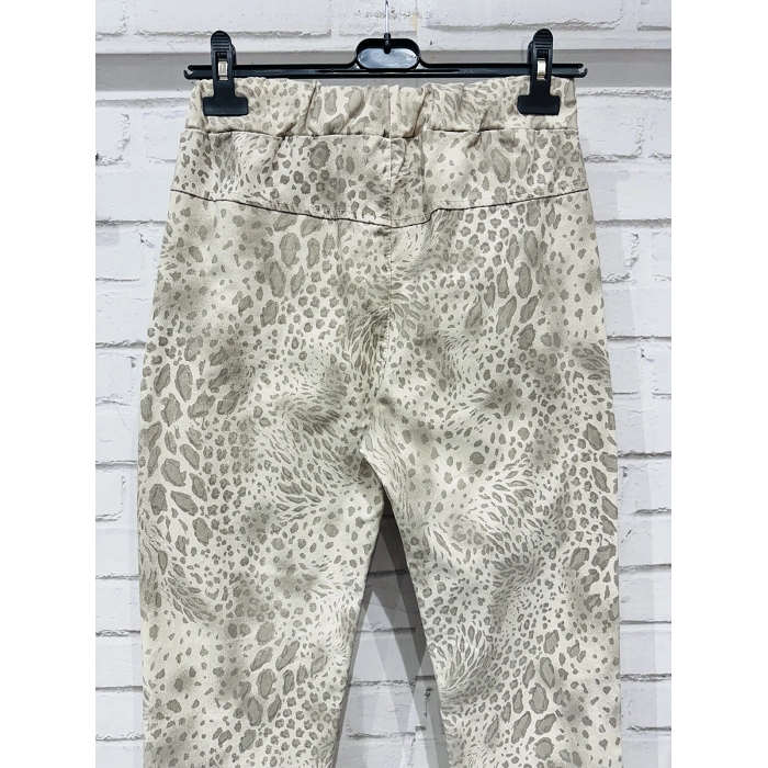 Scarpy creation pantalon leopard imprime vert4812401_5