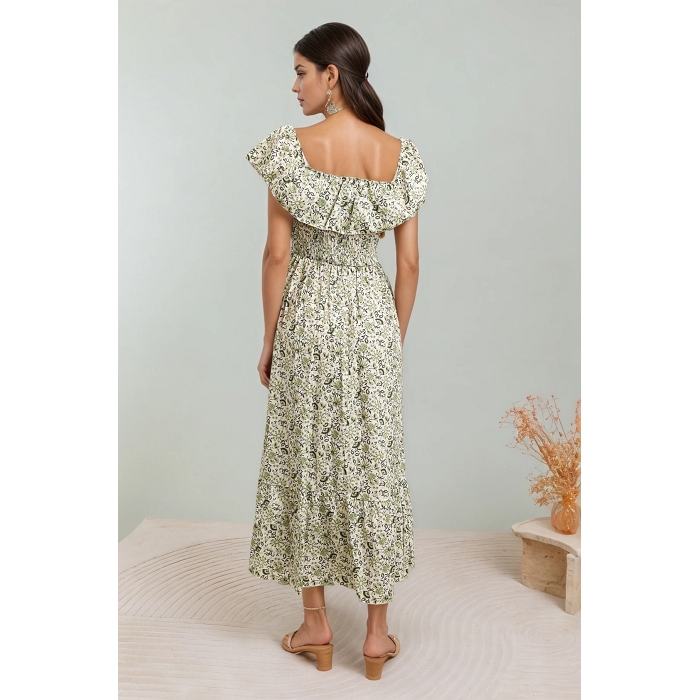 Scarpy creation my robe fleurie epaules denudees yl vert4813002_4