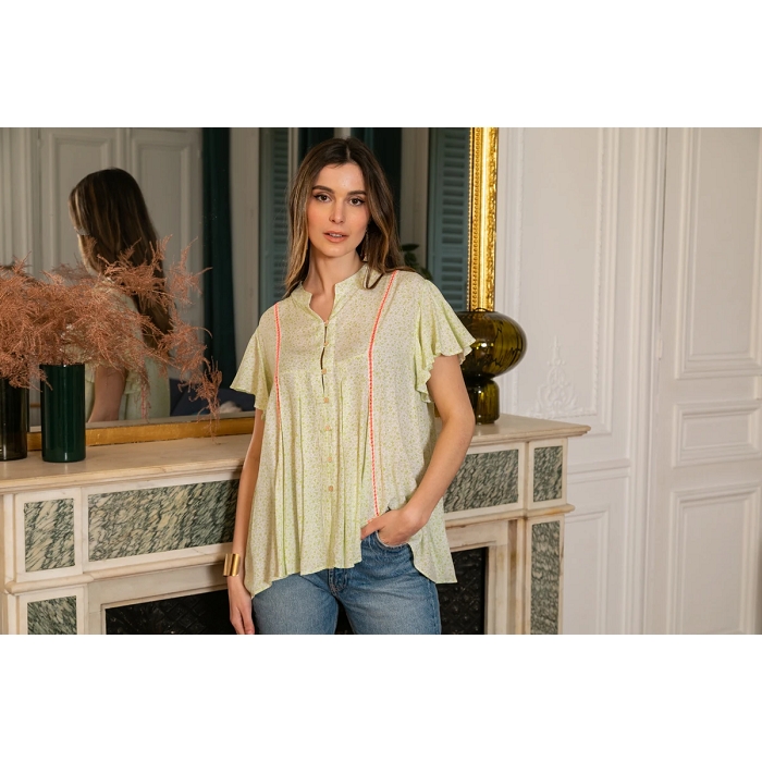 Scarpy creation chemise col v regular vert4814501_5