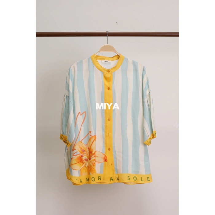 Scarpy creation my t shirt chemise floral yl bleu
