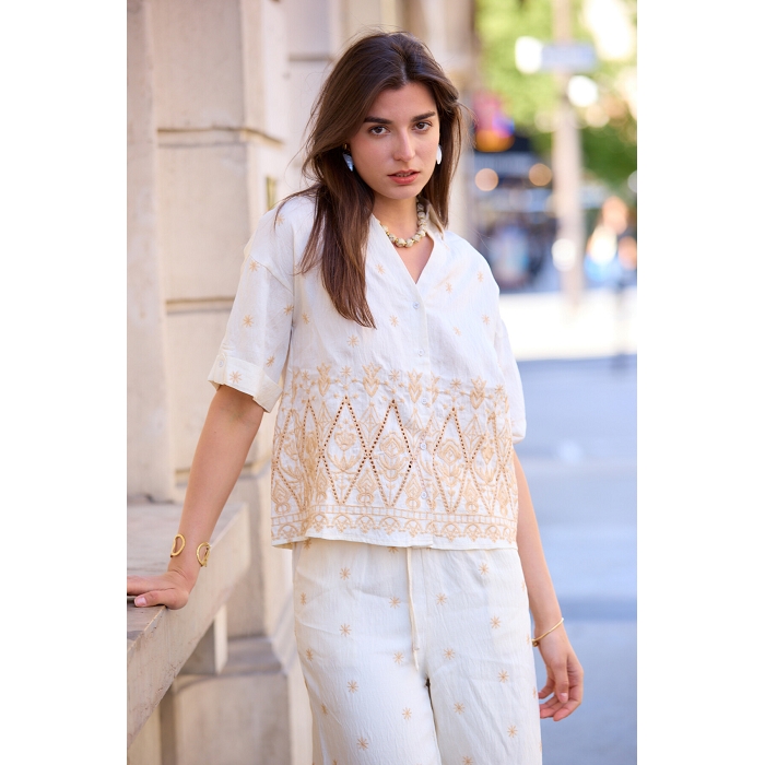 Scarpy creation my chemisier broderie yl beige4829601_3