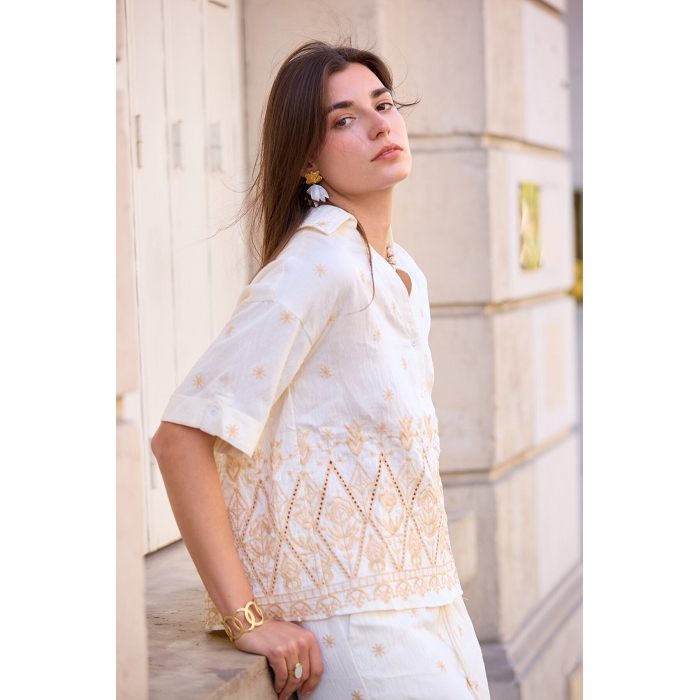 Scarpy creation my chemisier broderie yl beige4829601_6