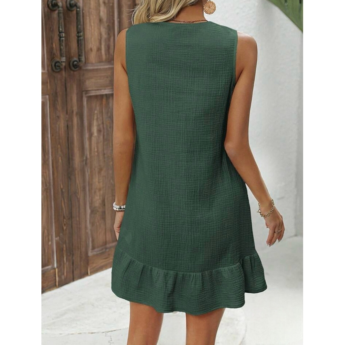 Scarpy creation robe gaz de cotton vert4829703_4