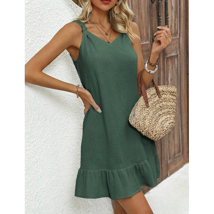 Scarpy creation robe gaz de cotton vert4829703_6