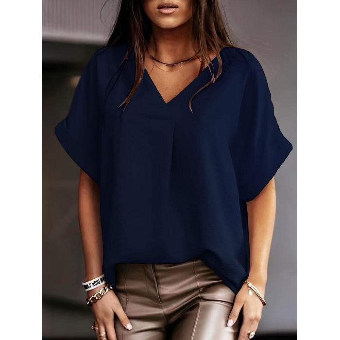 Scarpy creation my top col v manche courte yl bleu4830002_4