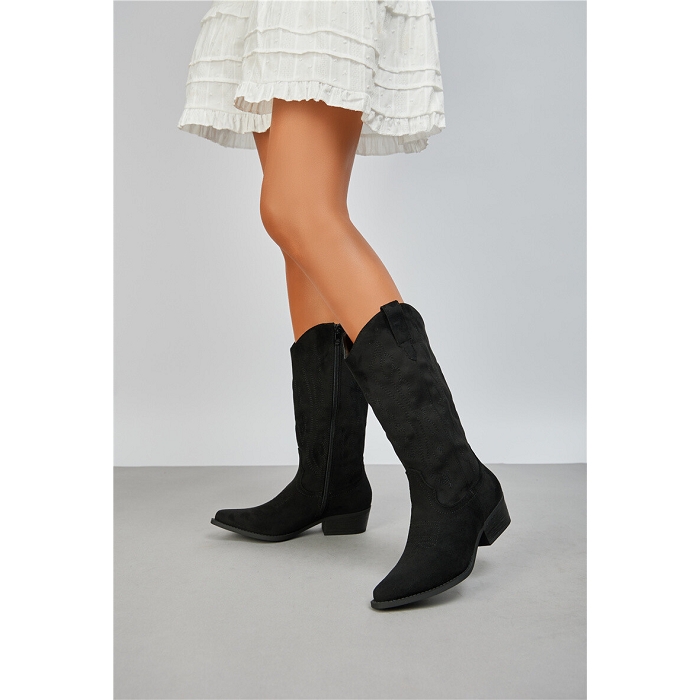 Scarpy creation my santiags suede yl noir4830803_6