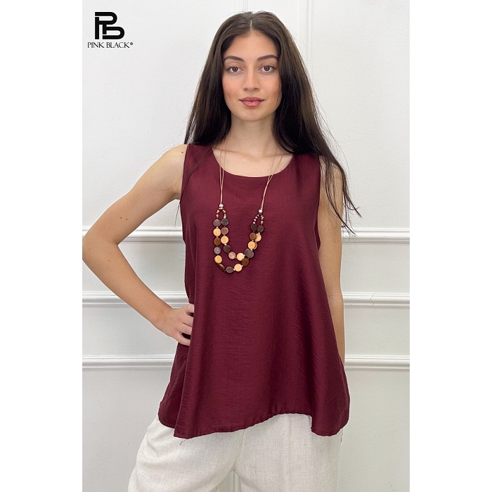 Scarpy creation top avec collier rouge