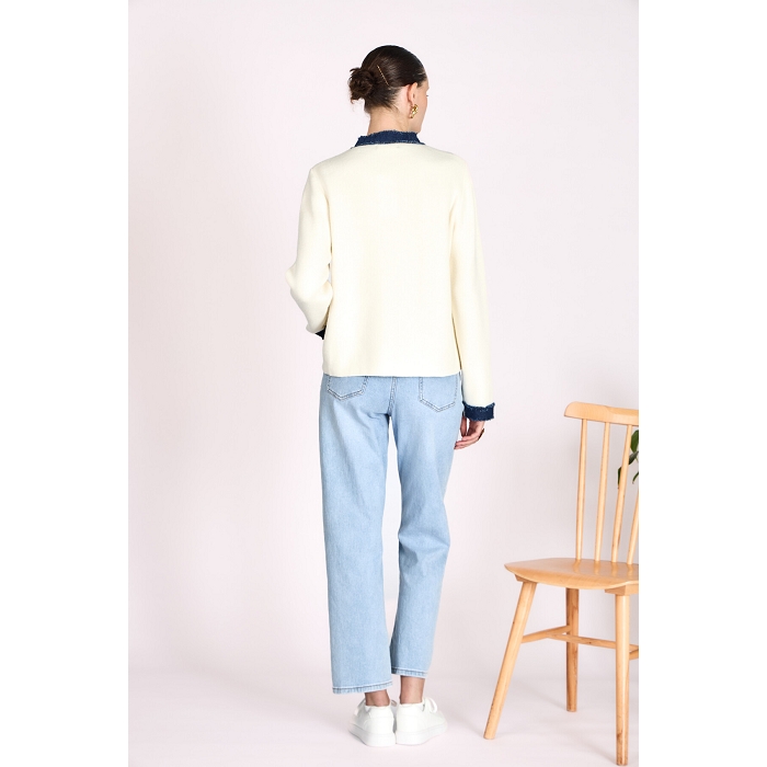 Scarpy creation gardigan poche jeans beige4834001_4