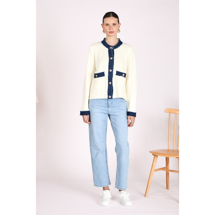Scarpy creation gardigan poche jeans beige4834001_5