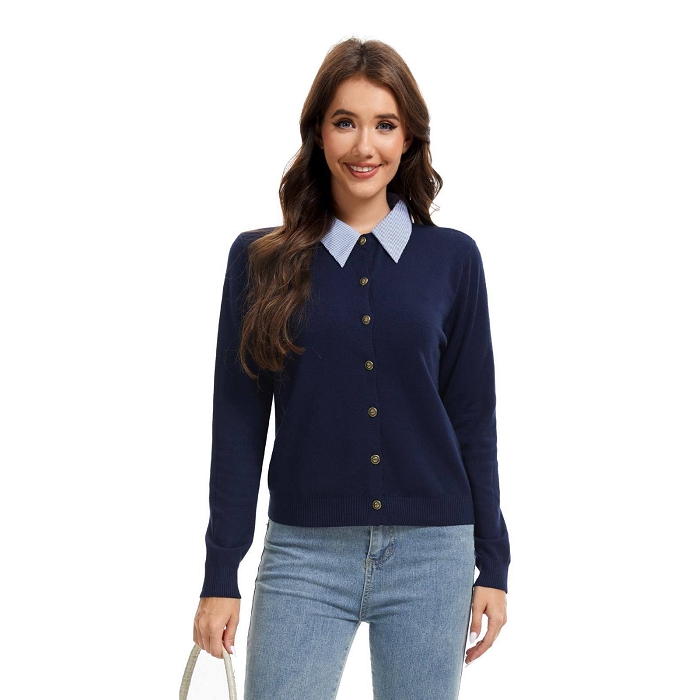 Scarpy creation pull col chemise bleu4835001_3