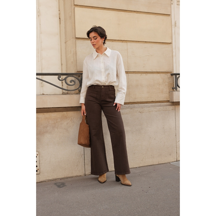 Scarpy creation jeans large gaspard marron