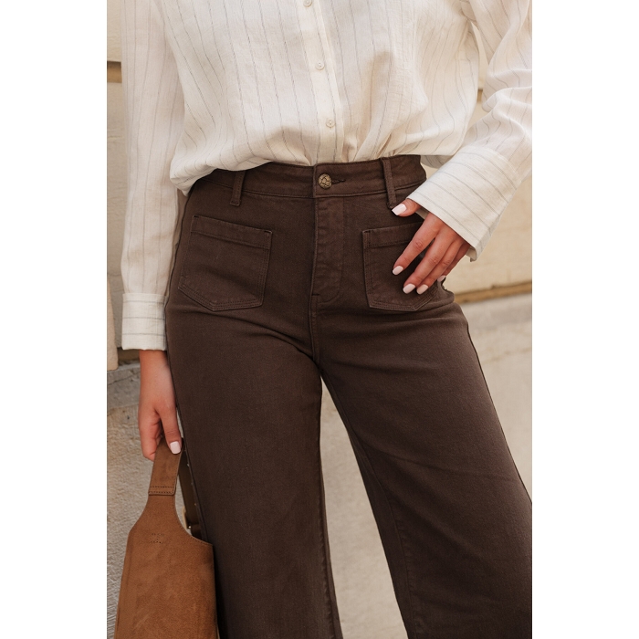 Scarpy creation jeans large gaspard marron4835501_2