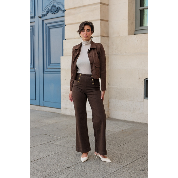 Scarpy creation jeans large victo marron