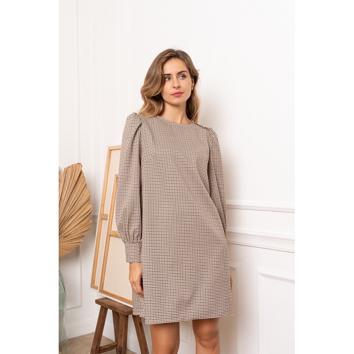Scarpy creation robe prince de galles beige4836501_3