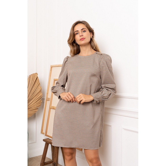 Scarpy creation robe prince de galles beige4836501_4