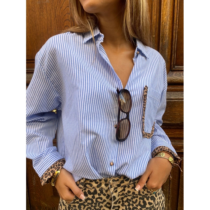 Scarpy creation chemisier jeans fauve bleu4836901_5