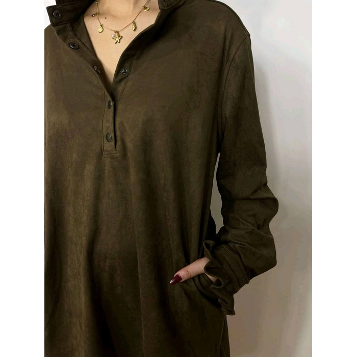 Scarpy creation robe velours marron4838302_5