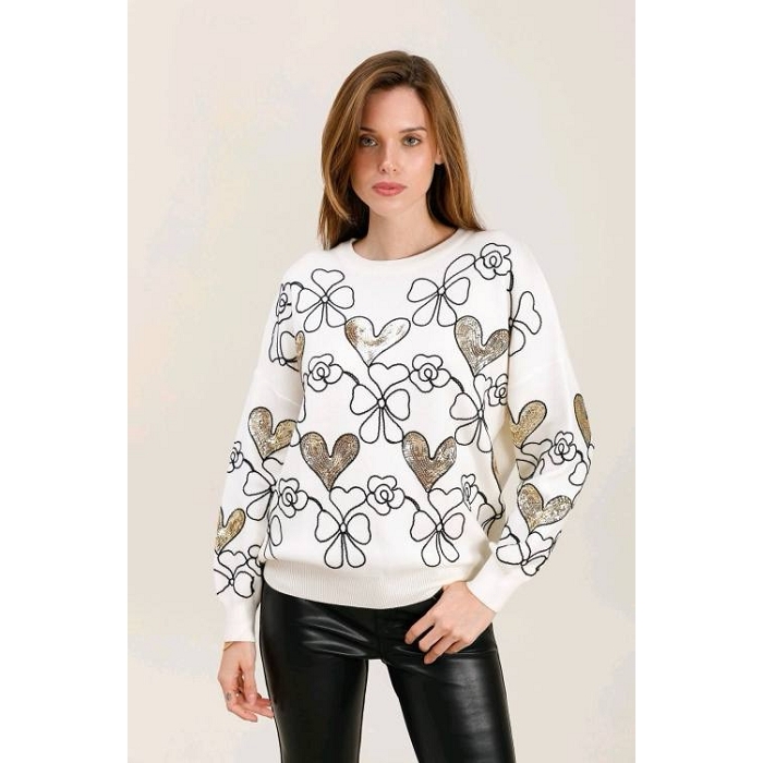 Scarpy creation pull fil brode beige4838801_5