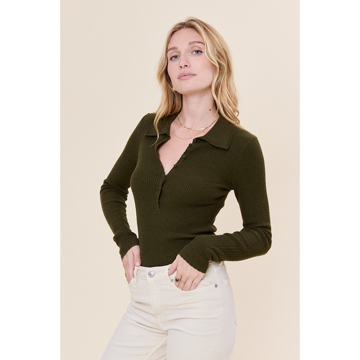 Scarpy creation polo laine coton vert4848601_2