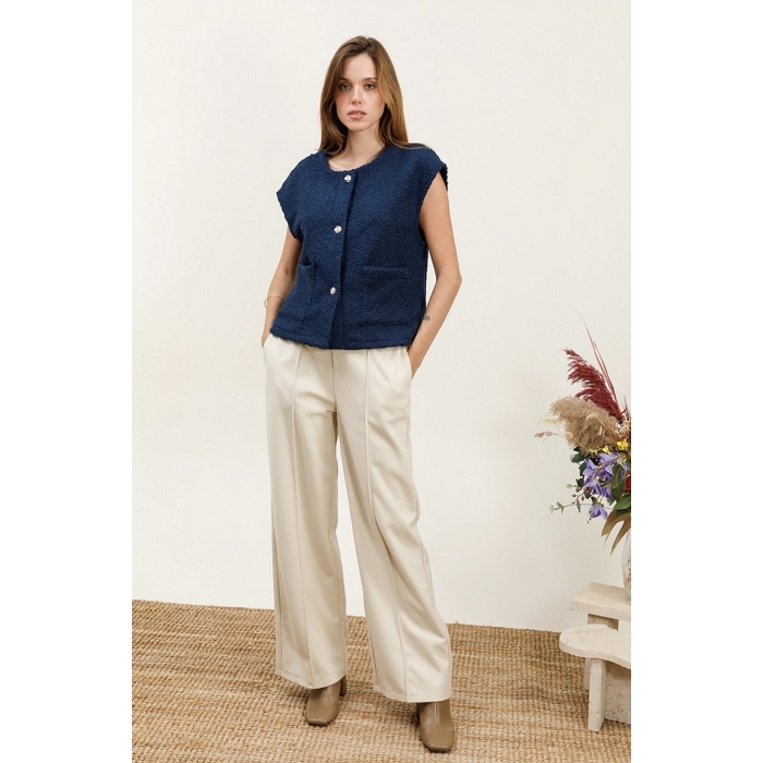 Scarpy creation my gilet bouclee a bouton doree yl bleu4849604_3