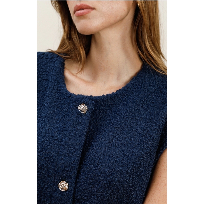 Scarpy creation my gilet bouclee a bouton doree yl bleu4849604_4