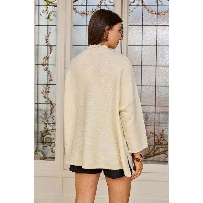 Scarpy creation my pull oversize col  montant yl beige4850102_5