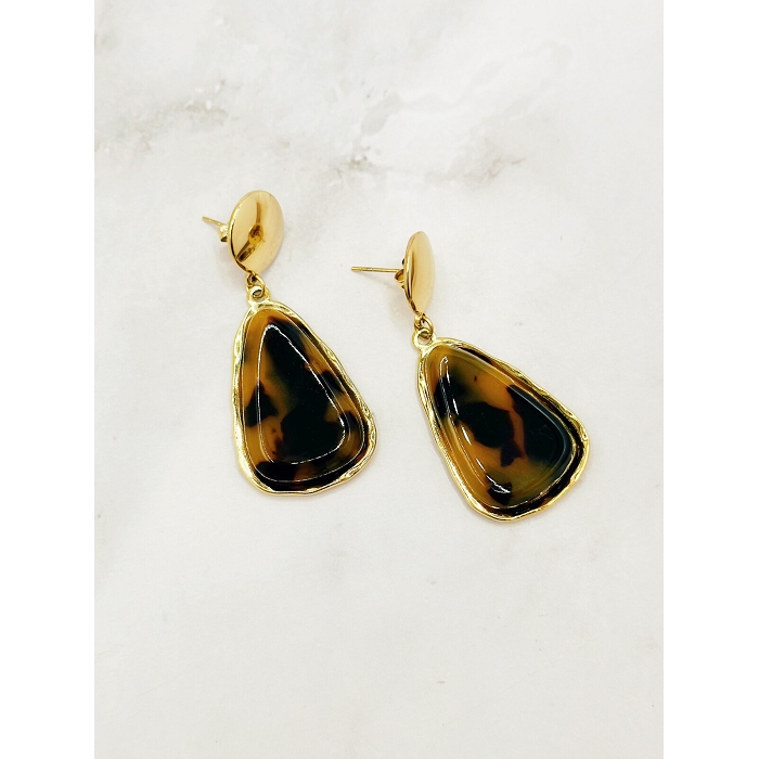 Scarpy creation boucles oreilles leopard marron4850801_2
