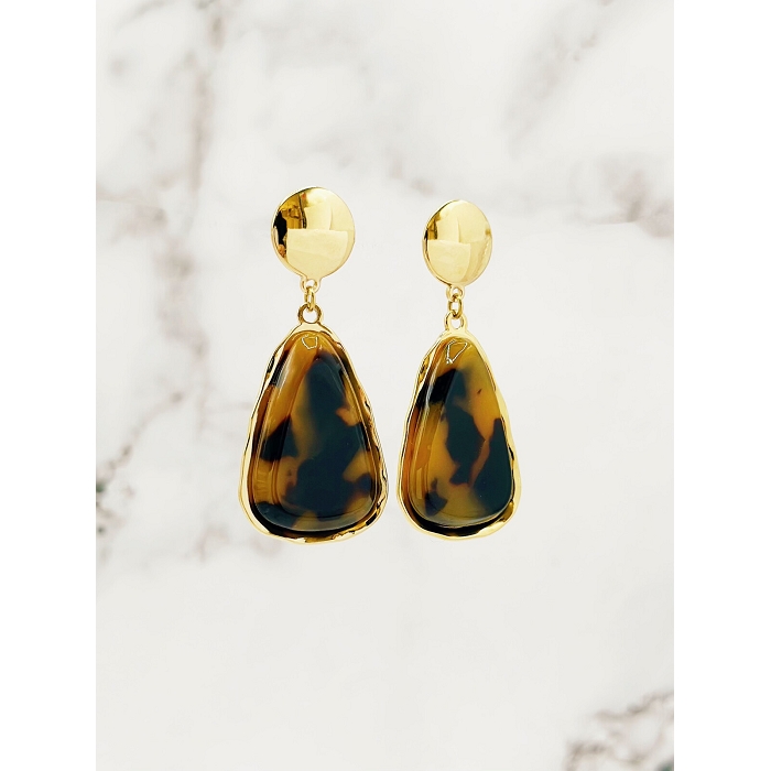 Scarpy creation boucles oreilles leopard marron4850801_3