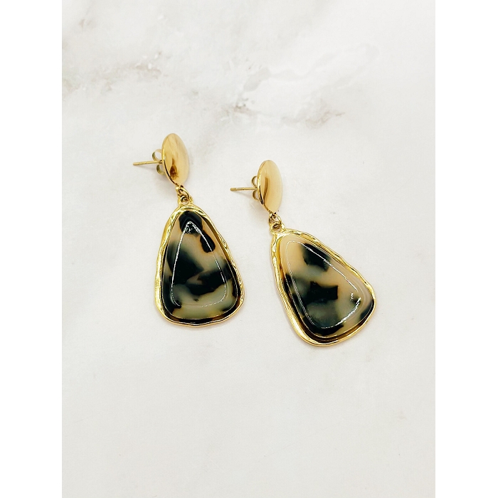 Scarpy creation boucles oreilles leopard marron4850801_5
