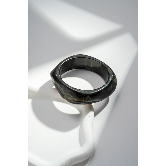 Scarpy creation bracelet jonc resine noir4851806_6