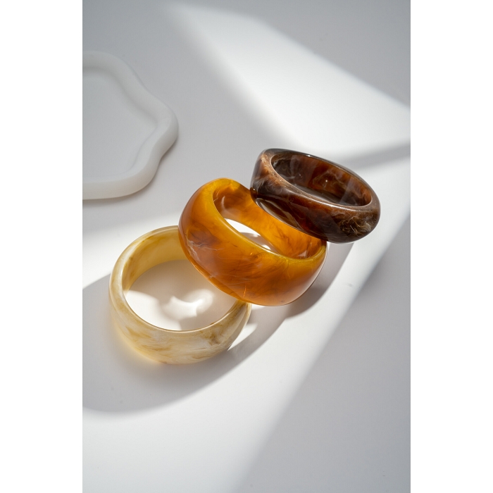 Scarpy creation bracelet jonc resine feminin marron4851902_2