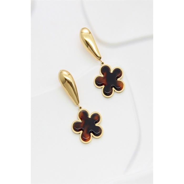 Scarpy creation my boucles oreilles feuille goute doree yl or4852801_3
