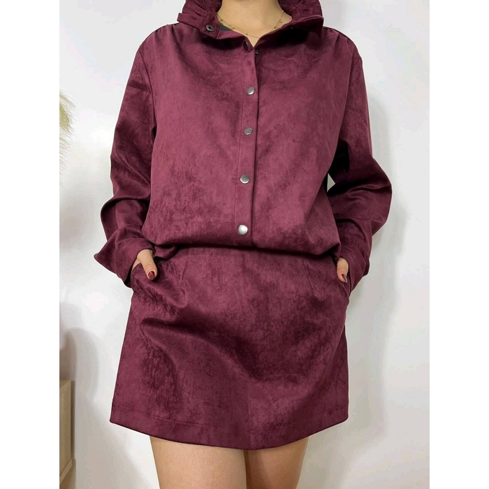 Scarpy creation chemise velours rouge4853201_2