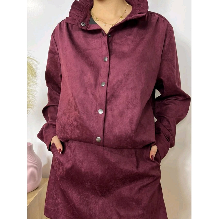 Scarpy creation chemise velours rouge4853201_5