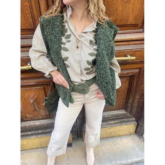 Scarpy creation gilet sans bouton vert4854502_2