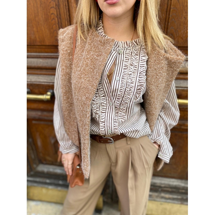 Scarpy creation gilet sans bouton naturel