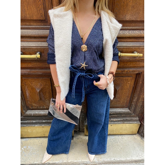 Scarpy creation gilet sans bouton beige4854507_4