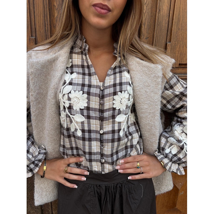 Scarpy creation gilet sans bouton beige4854509_4