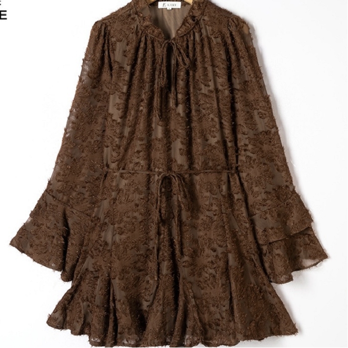 Scarpy creation my robe courte velours yl marron4854602_4