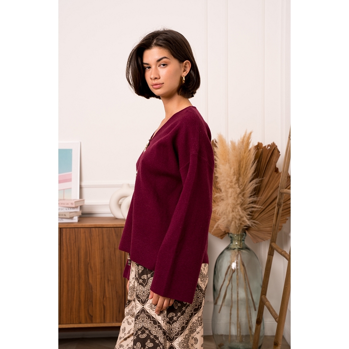 Scarpy creation my pull double fleurs yl rouge4854701_4
